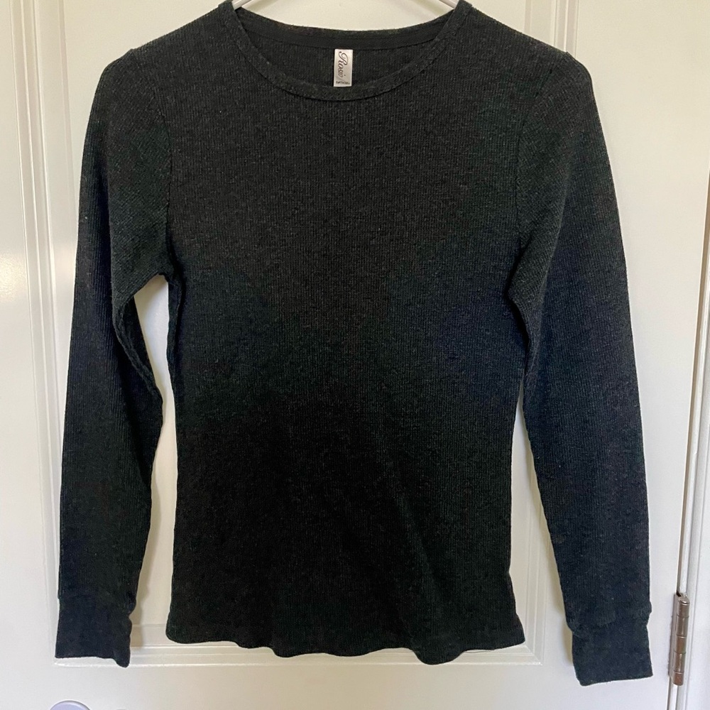 Dark Grey Long Sleeve Top